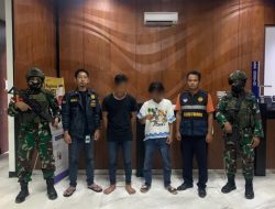 Bravo,,!! Satgas Yonarmed 16/TK, Amankan Dua Orang PMI Non Prosedural Akibat Kedapatan Bawa 1 Seberat Gram Sabu