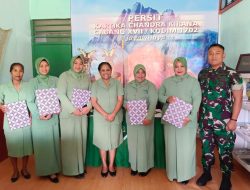 Ketua Persit Kodim 1702/Jayawijaya Pimpin Lepas Sambut Kepengurusan Persit KCK Cabang XVII Kodim 1702/Jayawijaya