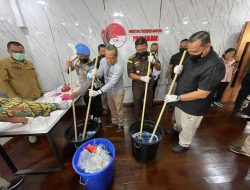 Kembali Polda Kalbar Musnahkan 7,6 Kilogram Sabu Serta Berhasil Amankan Dua Tersangka