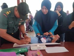 Wujudkan Balita Sehat, Babinsa Tanjung Redeb Dampingi Petugas Posyandu