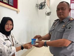 Pastikan Bersih Narkoba, Lapas Binjai Tes Urine Seluruh Petugas