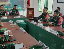 Gelar Apel Dansat, Dansatgas Pamtas Yonarmed 10/Bradjamusti Evaluasi Giat dan Kuatkan Kembali Visi Misi Jajarannya