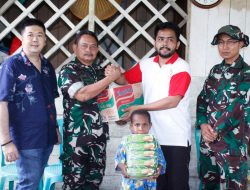 Korem 172/PWY Bersama CV. Central Elektronik Berikan Bantuan Sembako Di Panti Asuhan Shalom Arso