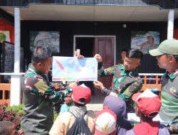 Bangkitkan Nasionalisme dan Motivasi Belajar Anak Papua, Fun Game Asah Otak Berhadiah, Cara Satgas Yonif PR 330 Tri Dharma