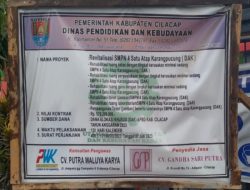 Diduga Kuat!!! Akibat Kelalaian Pengawas dan Pelaksana Rehabilitasi SMPN 4 Karangpucung Amburadul!!!