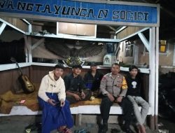 Bhabinkamtibmas Wayah Hukum Polsek CSR (Cisarua) Kontrol Pos Kamling dan Sampaikan Pesan Kamtibmas Ajak Jaga Kamtibmas dan Cegah TPPO