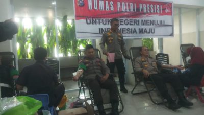 Sambut Hari Jadi Humas Polri ke 72, Polda Riau Gelar Donor Darah
