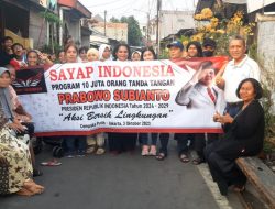 Pendukung Prabowo Sayap Indonesia, Gelar Aksi Sosial Bersih Lingkungan