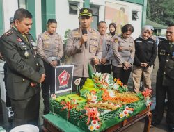 HUT ke-78 TNI Patriot NKRI, Kapolres Metro Tangerang Kota Beri Surprise Kodim 0506/TGR dan Korem 052 Wijayakrama Tangerang
