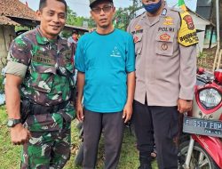 SINERGITAS TNI – POLRI WILAYAH HUKUM POLSEK CIGUDEG SAMBANG WARGA BERI HIMBAUAN KAMTIBMAS DAN AJAK CEGAH TPPO