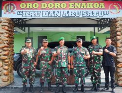 Dandim 1710/Mimika Sambut Kedatangan Danpussenif