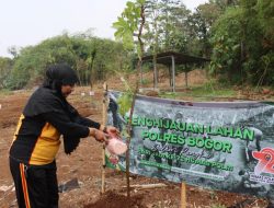 Dalam Rangka Menyambut Hut Humas Ke 72 TH Humas Polres Bogor Melaksanakan Giat Penghijauan Penanaman Pohon Diwilayah Hukum Polres Bogor Kabupaten Bogor