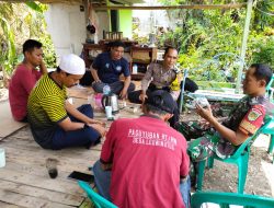 Sinergitas TNI – Polri Wilayah Hukum Polsek Citeureup Desa Leuwinutug Melakukan kegiatan Sambang Warga Beri Pesan Kamtibmas dan Cegah TPPO