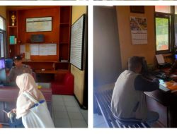 Unit SPKT Wilayah Hukum Polsek Ciomas Polres Bogor Berikan Pelayanan Kepada Masyarakat Dengan Humanis