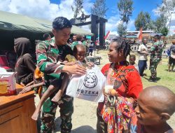 Komitmen Kuat Satgas Yonif 330 Sukseskan Program Pemerintah, Gelar Program TNI AD Peduli Stunting di Wilayah Intan Jaya