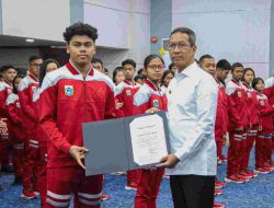 Kontingen POPNAS DKI Jakarta Dapat Uang Apresiasi Dari Penjabat Gubernur Heru