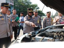 Jelang Pemilu Polres Bogor Gelar Apel Pengecekan Kendaraan Dinas