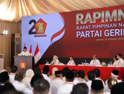 Prabowo di Rapimnas Gerindra: Demokrasi Dijalani Dengan Rukun, Sejuk dan Damai