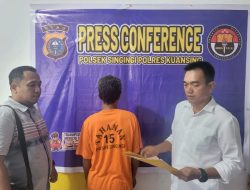 Polsek Singingi Gelar Konferensi Pers Kasus Penganiayaan