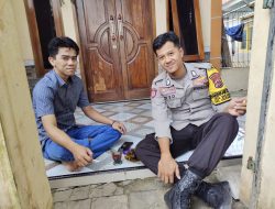 Bhabinkamtibmas Wilayah Hukum Polsek Leuwiliang Polres Bogor Sambangi Warga Sampaikan Pesan Kamtibmas dan Edukasi TPPO