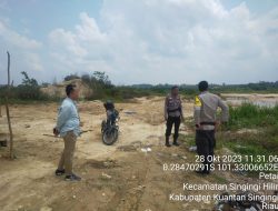 Aktifitas Penambangan Galian C Tanpa Izin, Polsek Singingi Hilir Verifikasi dan Cek Lokasi