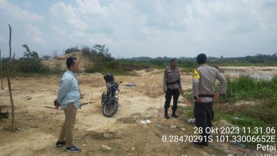 Aktifitas Penambangan Galian C Tanpa Izin, Polsek Singingi Hilir Verifikasi dan Cek Lokasi