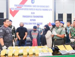 Pangdam XII/Tpr Serahkan 3 Tersangka dan Barang Bukti 15,75 Kg Sabu ke BNNP Kalbar, Dua Orang WNA Malaysia