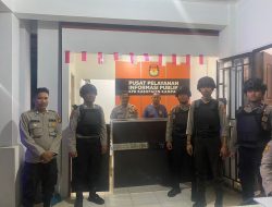 Personel Samapta Polres Kampar Patroli Kantor KPU dan Bawaslu Kampar