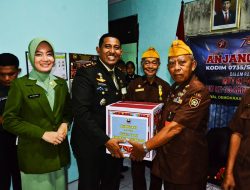 Peringati HUT Ke-78 TNI Dan HUT Ke-73 Kodam IV/Diponegoro, Dandim 0735/Surakarta Anjangsana Dan Berikan Bantuan Paket Sembako Kepada LVRI Kota Surakarta
