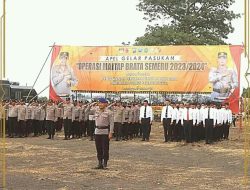 Siap Amankan Pemilu 2024, Polres Probolinggo Gelar Apel Pasukan Ops Mantap Brata 2023 dan Simulasi Sispamkota