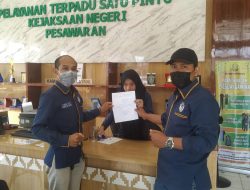 Lembaga KAMPUD Laporkan Dugaan Korupsi di Bagian Kesra Setda Pesawaran Ke Kejari Setempat