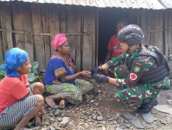 Pelayanan Kesehatan Keliling Satgas Yonif 115/ML Beri Manfaat Bagi Masyarakat Kampung Wuyuneri
