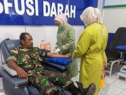 Sertu Dwi Suprap.P  Sumbang Darah Untuk Warga Binaan