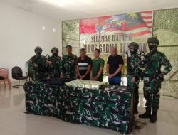 Satgas Yonarmed 16/TK Kembali Gagalkan Upaya Penyelundupan  Narkotika 15 Kg di Jalur  Perbatasan