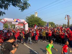 Wakili Dandim, Pgs Pasilog Kodim Wonogiri Hadiri Jalan Sehat Dan Senam Masal Peringatan HSP