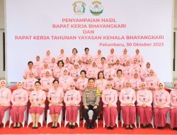 Yayasan Kemala Bhayangkari Polda Riau Gelar Upacara Pembukaan Penyampaian Hasil Rapat Kerja Bhyangkari dan Rapat Kerja Tahunan 2023
