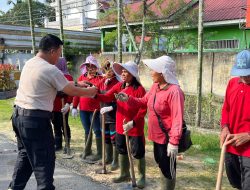 Dalam Rangka SSDM Polri Mengabdi Untuk Negeri 2023, Polres Pelalawan Gelar Bhakti Penanaman Pohon Serentak