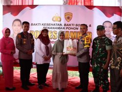 Kapolres Kampar Ikuti Kegiatan Daring Bakti Kesehatan, Bakti Sosial dan Penanaman Pohon oleh SSDM Polri