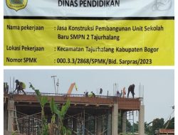 CBA Menduga, Pembangunan Unit Sekolah Baru SMPN 2 Tajurhalang Dibumbui Permainan