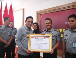 Jaga Standar Kualitas Pelayanan, Lapas Pemuda Kelas IIA Tangerang Raih Penghargaan Pelayanan Publik Berbasis HAM