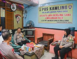Kunjungi Satkamling di Poris Gaga Batuceper , Kapolres Ingatkan Warga Tangkal Hoax dan Provokasi