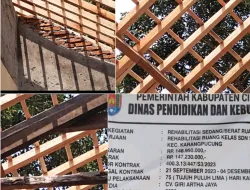 Rehabilitasi Ruang Kelas SDN Surusunda 03 Kec. Karangpucung diduga kuat Menggunakan Usuk Albiso Putih!!!?
