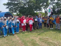 Sukseskan HUT PGRI Ke 78 Muspika Kecamatan Pebayuran Gelar Lomba Gerak Jalan
