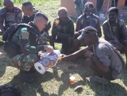 Guyubnya Satgas 330 dan Masyarakat Kampung Holomama, Gelar Rapat Awal Panitia Perayaan Natal 2023
