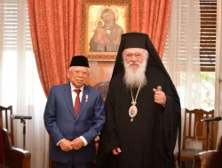 Wapres Ma’ruf Amin dan Uskup Agung Athena Ieronymos II Sepakat Selesaikan Konflik di Gaza Dengan Damai