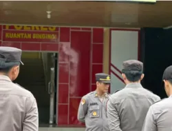 Sukseskan Pemilu Damai 2024, Polres Kuansing Laksanakan Apel Rutin OMB LK 2023