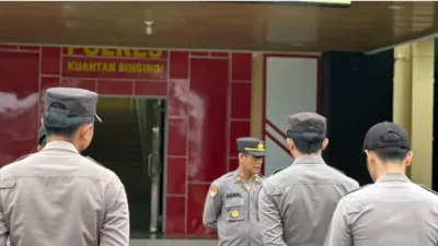 Sukseskan Pemilu Damai 2024, Polres Kuansing Laksanakan Apel Rutin OMB LK 2023