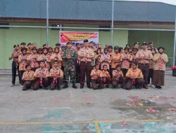 Dinyatakan Selesai,  Kasdim 1710/Mimika Pimpin Upacara  Penutupan Perkemahan Sabtu-Minggu (Persami) Saka Wira Kartika Semester II TA. 2023