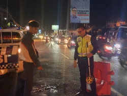 Sat Lantas Polres Bogor Gelar Olah TKP Laka Lantas Yang Akibatkan Pengendara Motor Meninggal Dunia