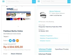 Etalase Aksara Jual Produk Publikasi MMC Tanpa Izin